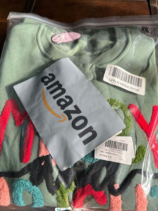 Samring Tops - NWT Samring Christmas Sweatshirt Oversized Merry and Bright Sz Small